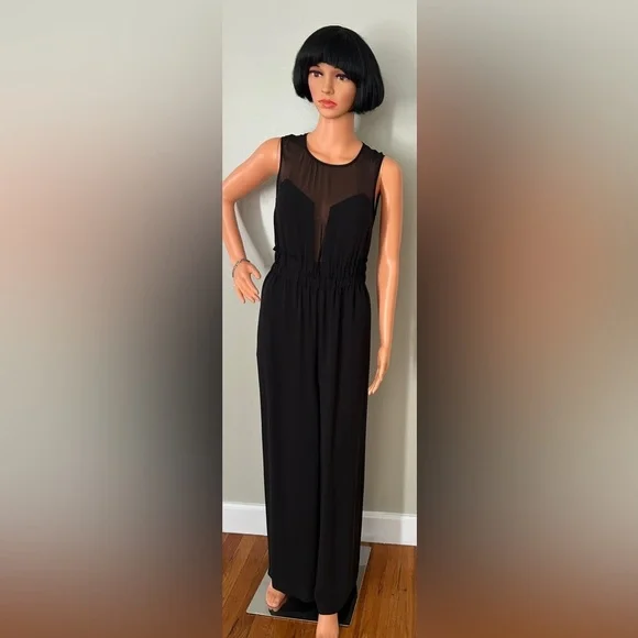 JUMPSUIT BCBG MAXAZRIA
BLACK KIARA SILK
SLEEVE - Picture 7 of 9